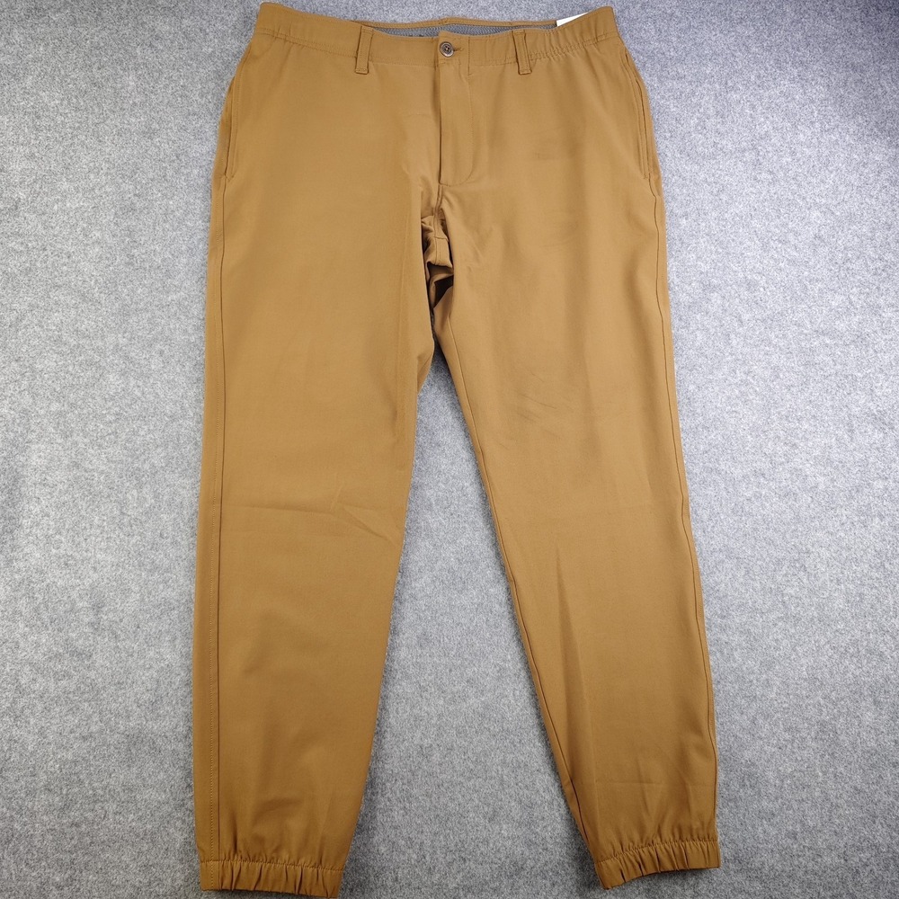 Under Armour Drive Jogger Pants Mens 36x30 Tapered Brown Stretch - Picture 2 of 11